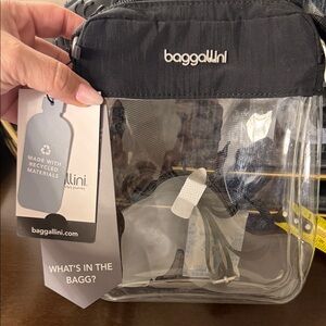 Baggallini Transparent Crossbody with Black Trim